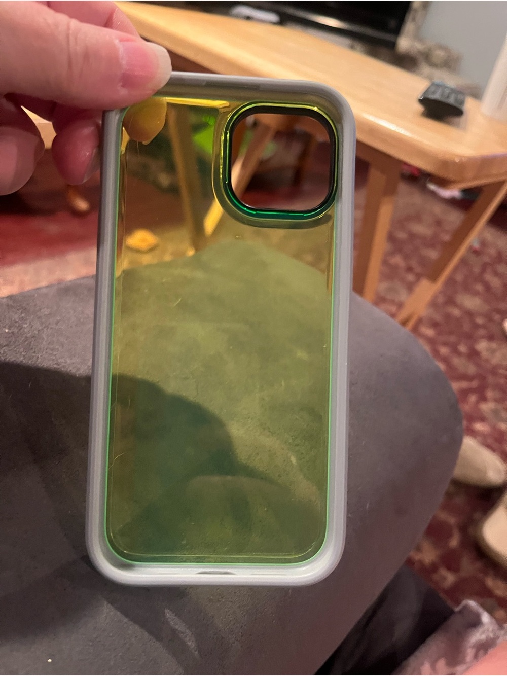 Green Mirrored Protective iPhone Case for iPhone 13